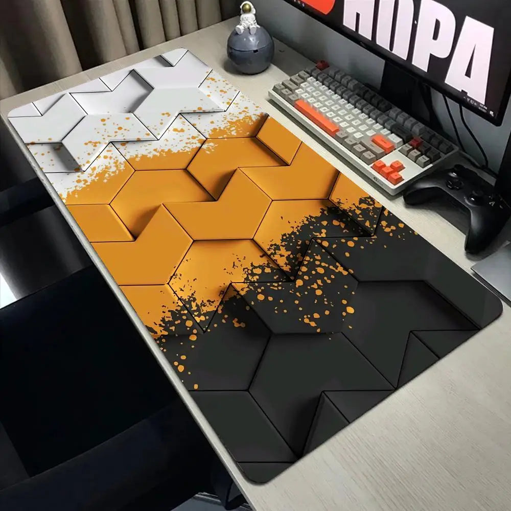 Polygons Mouse Pad Large Computer Office Game Table Mats XXL Rubber Anti-slip Gaming Keyboard Mousepads Long Desk Pads