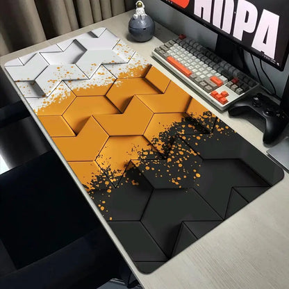 Polygons Mouse Pad Large Computer Office Game Table Mats XXL Rubber Anti-slip Gaming Keyboard Mousepads Long Desk Pads