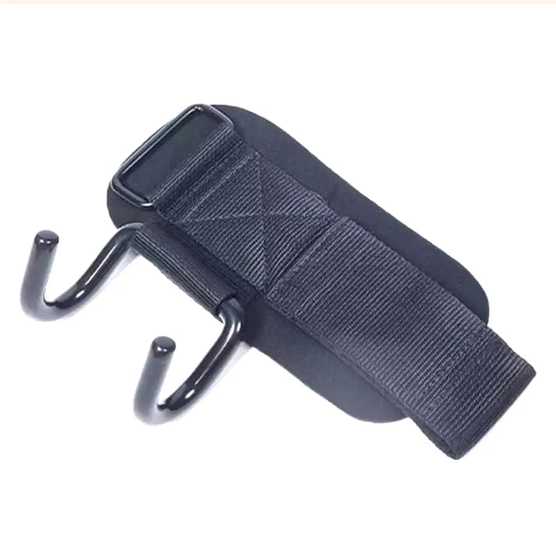 2PCS Weight Lifting Hook Grips With Wrist Wraps Hand-Bar Wrist Strap Gym Fitness Hook Weight Strap Pull-Ups Power Lifting Gloves