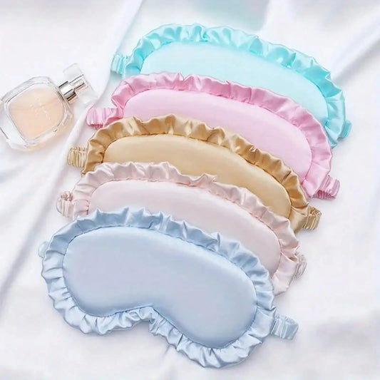 Imitated Silk Eye Patch Shading Sleep Eye Mask Eyepatch Travel Relax Cover Eyeshade Health Sleeping Shield Eye Care Tools