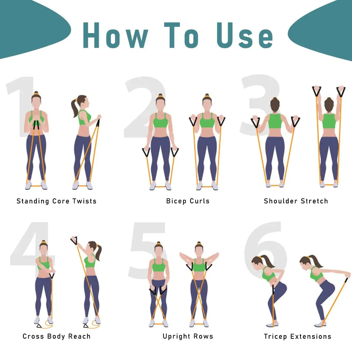 Equipment At Home 5 Levels Tube Band Pull Rope Resistance Bands With Handles Exercise Workout For Men Women Strength Training