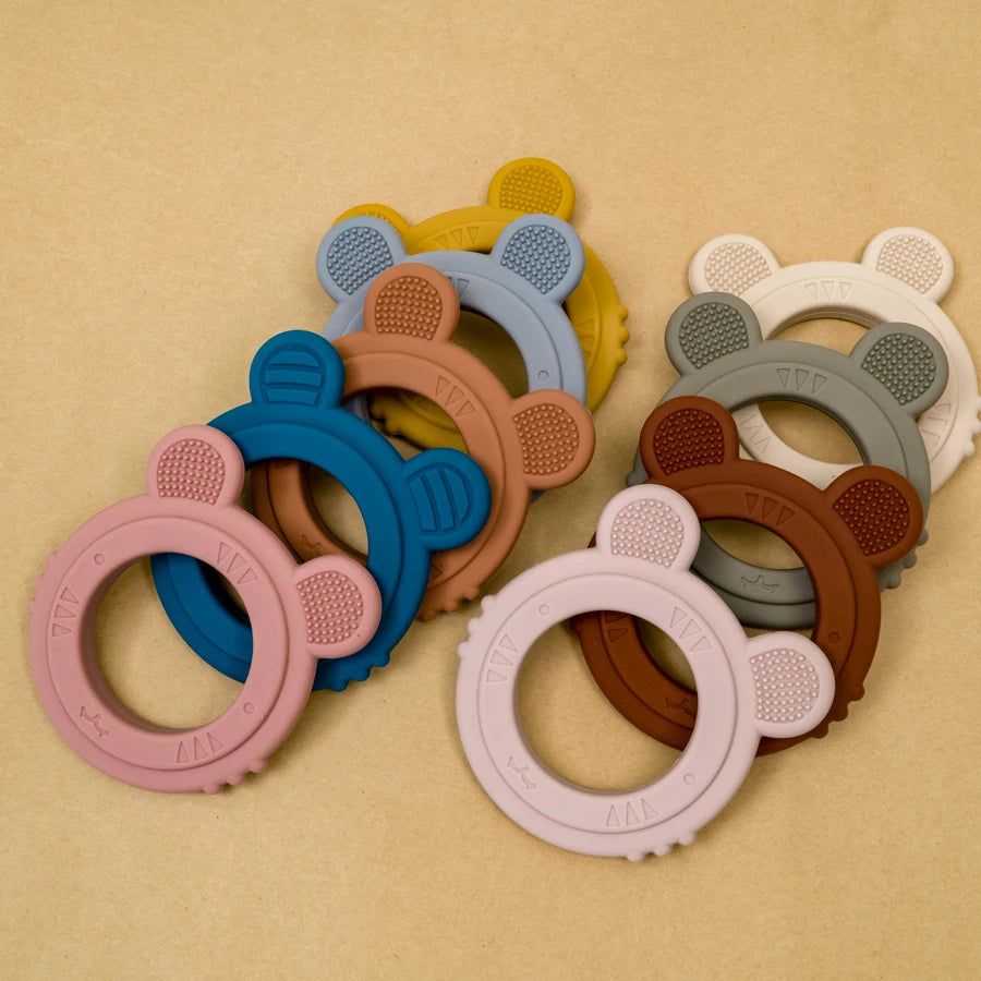 1 PCS Cartoon Animal Teether Baby Toy Kids Teething Toy Soothing Biting Le Teething Stick Baby Molar Chewing Accessories