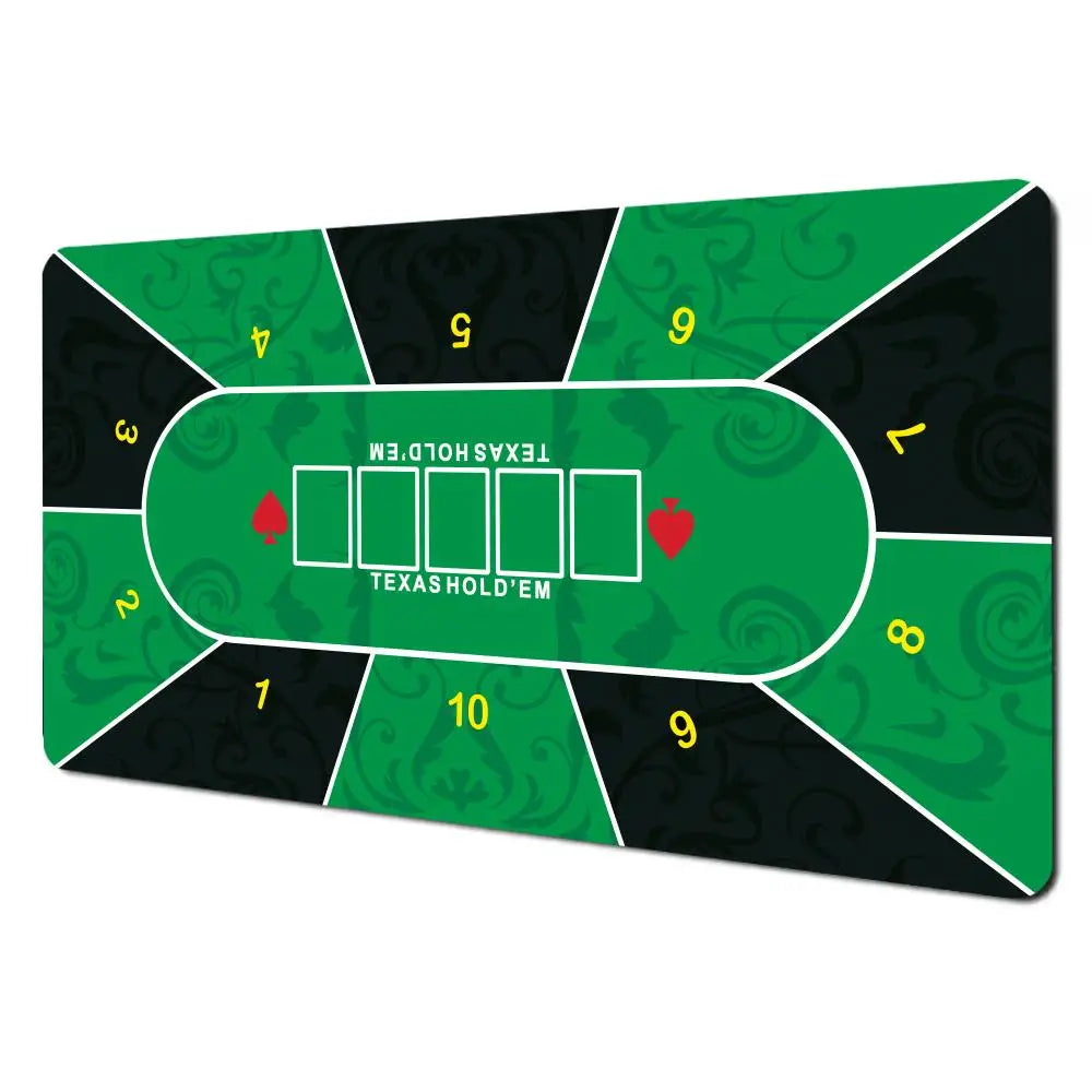 Texas Hold'em Table Pad Portable Rubber Poker Table Mouse Pad Keyboard Office Gaming Table Pad Gambling Players Game Layout