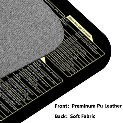Python Patterns Leather Desk Pad Mouse Protector Non-Slip Large Mouse Pad Home &Office Desk Mat PU Leather Laptop Desk Pad
