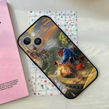 Beauties Beasts Rose Princess Art Print Phone Case For IPhone 1716 15 14 13 Pro Max 11 12 Mini X Xs XR Black Silicone Cover