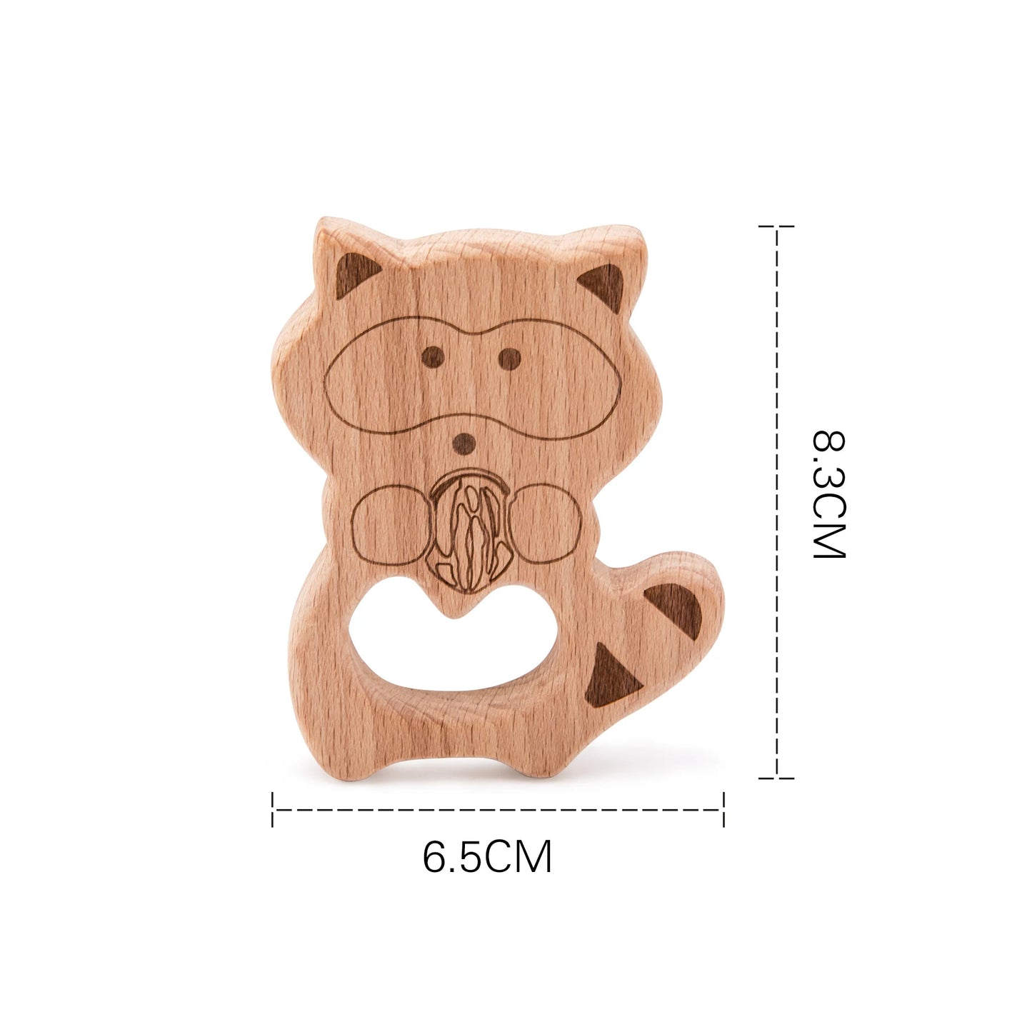 10pc Baby Wooden Teether Beech Bee Pacifier Teeth Pendant Wooden Baby Gym Toys Montessori Animals Baby Products Newborn Gift Kid