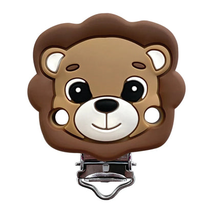 1/3/10pcs Lion Baby Silicone Teether Beads Toy DIY Pacifier Chain Necklaces Pendant Bite Chew Rodent For Teething Kids Toys