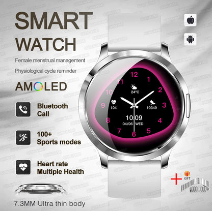2025 New Smart Watch For Women Gift 1.32 Inch Full Touch Screen Sports Fitness Watches Bluetooth Calls Digital Smartwatch Ladies
