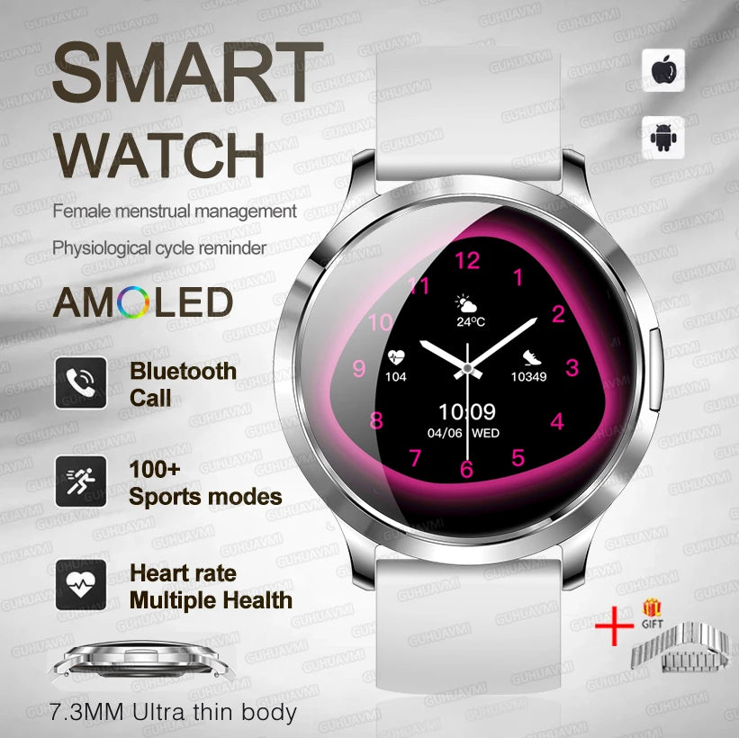 2025 New Smart Watch For Women Gift 1.32 Inch Full Touch Screen Sports Fitness Watches Bluetooth Calls Digital Smartwatch Ladies