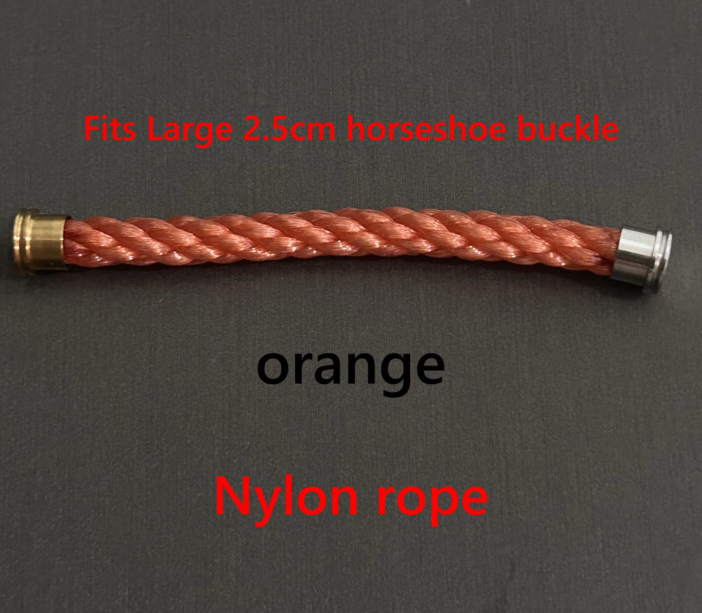 High Quality 1:1 Nylon Rope Fits 2.5cm Big Horseshoe Clasp Customized to Any Length Holiday Gift