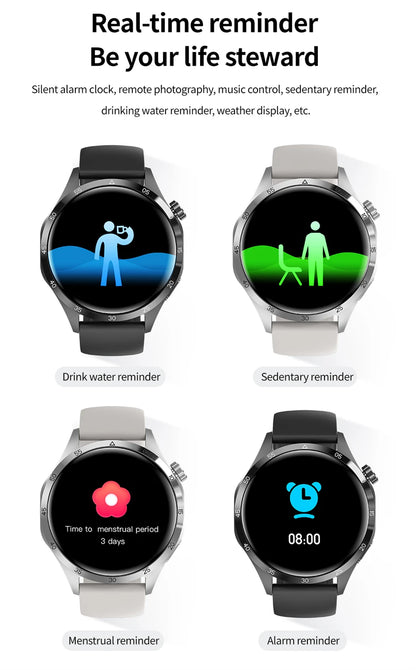 2025 New Smart Watch Men Watch 4 Pro1.53 inch AMOLED HD Screen BT Call GPS sports NFC Health Monitoring Smartwatch Mens Watch