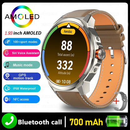 [New 2026] SK50 NFC 1.93 inch Smart Watch Ultra HD AMOLED Display Voice Calling 100+ Sports Modes 24H Health Monitor Smartwatch