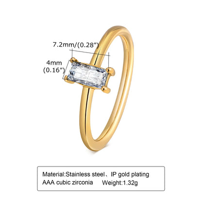 Set of 2 Stacking Ring for WomenStainless Steel 2mm Thin Gold Color Dome Shap Minimalist Jewelry