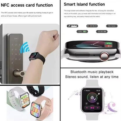 2025 NEW Smart Watch Wireless Charging Smartwatch Bluetooth Calls Men Women Watches Fitness Bracelet Custom Watch Face