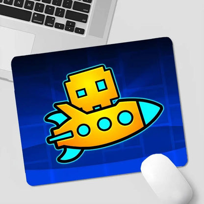 Cartoon Geometry Dash Video Game Office Student Gaming Thickened Large Pad Non-slip Cushion Mouse Pad for PC Computer Table