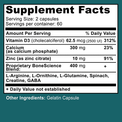 Natural Height Growth Maximizer for Kids, Teens and Adults Zinc and Calcium Increase Peak Height Supplement Bone Strength