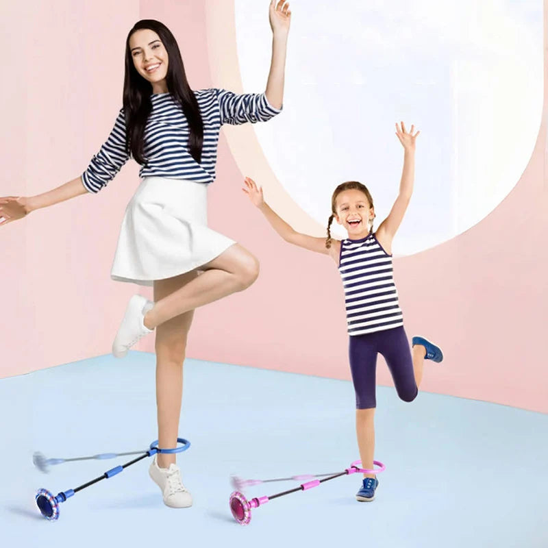 One Foot Flashing Skip Ball Jump Ropes Kids Glowing Bouncing Balls Sports Swing Ball Children Fitness Playing Child-parent Games