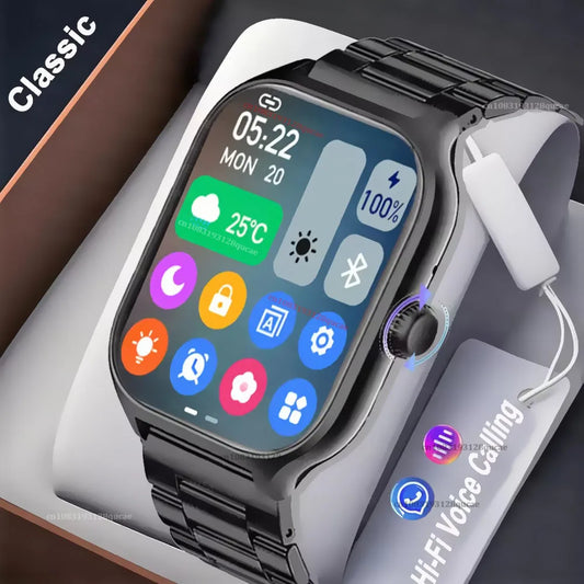 2025 Smart Watch 2.01 Inch HD Display Bluetooth Call Message Preview Sport Modes DIY Dial Weather Forecast Watches For Men Women