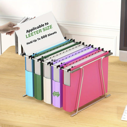 6pcs Heavy-Duty Hanging Folders, 2" Expandable, Reinforced Bottom for Office & Home. Colorful & Durable!