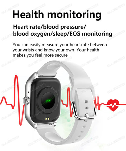 2025 Smart Watch 2.01 Inch HD Display Bluetooth Call Message Preview Sport Modes DIY Dial Weather Forecast Watches For Men Women