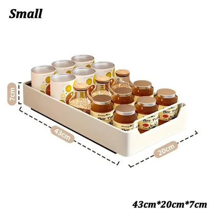Kitchen Storage metal holdetr with Slide Rails Pull-out Drawer Storage Tray Spice Storage Rack Cabinets Organizer