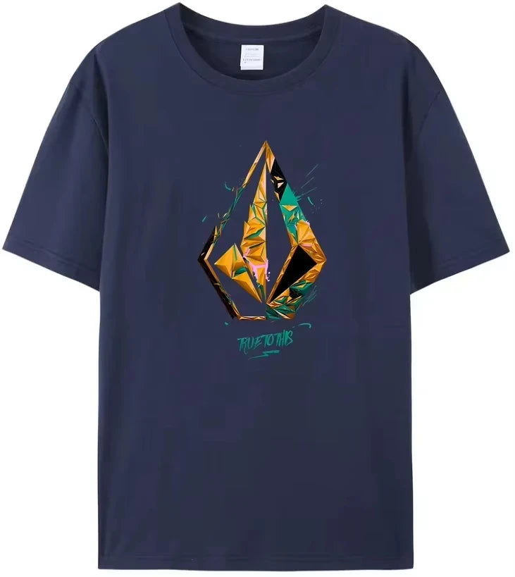 Volcom Men Women Cotton T-shirt Luxury Brand Fashion Big Size Top Casual Short Sleeve Streetwear Classic Print Loose Tee 2025