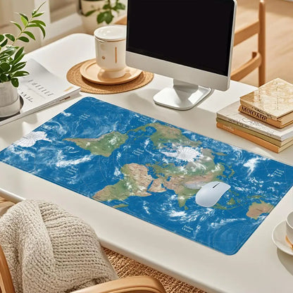 Large World Map Mouse Pad 90x40cm Desk Pad Non-Slip gamer Mouse Mat for Office and Home Decor gaming accessories