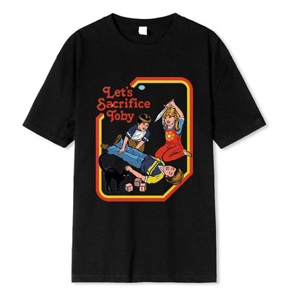 Horror Comic Series Sell Your Soul Economics For Children Men Tshirts T Shirts Loose Tee Clothing Street T-Shirt