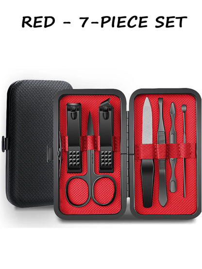 7/8/9pcs Manicure set Men Personal Care Tools Accessories Finger and Toe Nail Clippers Kit Professional Manicure Pedicure Kit