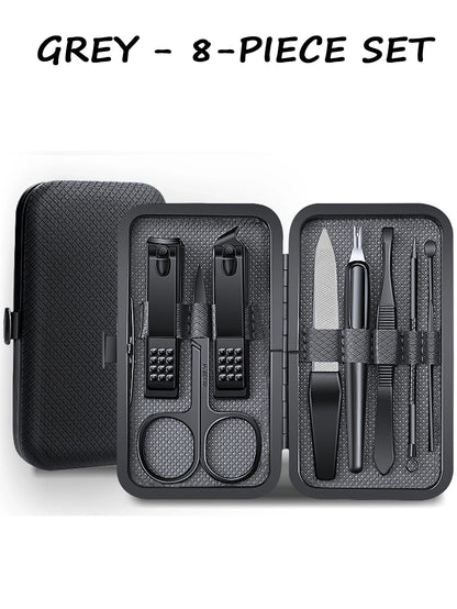 7/8/9pcs Manicure set Men Personal Care Tools Accessories Finger and Toe Nail Clippers Kit Professional Manicure Pedicure Kit