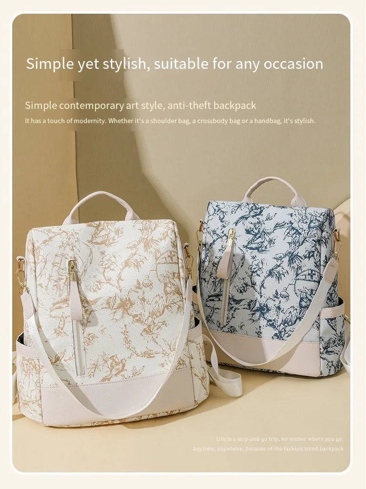 Fashionable Women's Bags, Trendy Backpacks, Large-Capacity Simple Handbags, Retro-Style Casual Bags, High-End Shoulder Crossbody Bags, Student Bags, Multi-Purpose Storage Bags