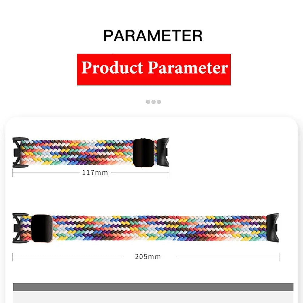 Braided Loop Strap For Xiaomi Band 9 8 Magnetic Buckle Mi band 9 Nylon Bracelet Comfortable Wristband For Mi Band 10 Accessories
