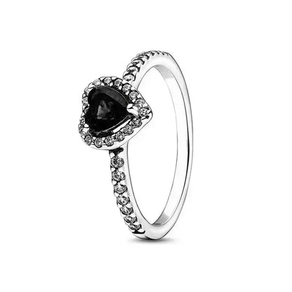 New 925 Sterling Silver Rose Gold Ring Hot Selling, Sparkling, Fashionable and Charming Crystal Ring, Women's Birthday Jewelry