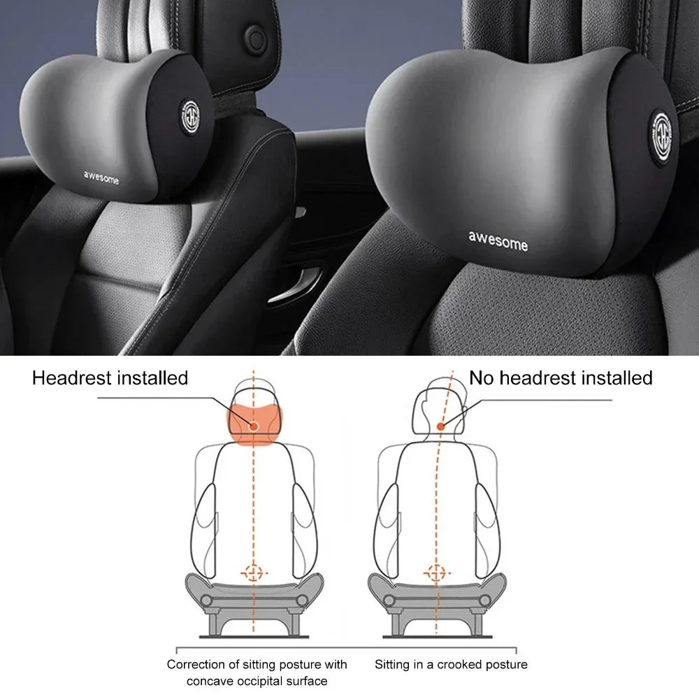 Top Car Headrest Auto Lumbar Pillow Neck Support Seat Travel Guard Travel Guard Soft Friendly Comfortable Anti-static Pillow