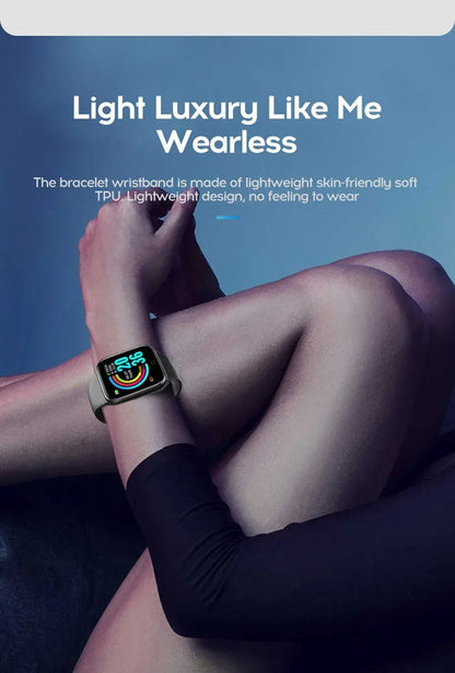 Smart Watch Y68: Color Screen Fitness Tracker w/ Step Count, 12 Sports Modes, Notification Reminder, Camera/Music Remote