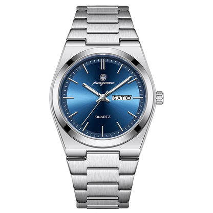 PAAZOMU Luxury Quartz Man Wristwatch Sport Men Watches Waterproof Luminous Date Week Stainless Steel Men's Watch Male Reloj