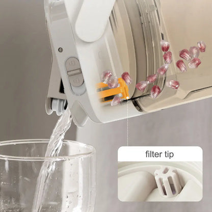 2.3L Portable Plastic Drink Dispenser with Spigot Refrigerator Beverage Liquid Drink Container Water Container for Party Picnic