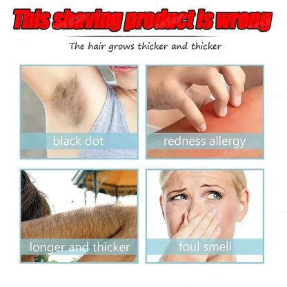 Quick hair removal cream, painless hair growth inhibitor, permanent hair removal for arms, armpits, legs, men's and women's