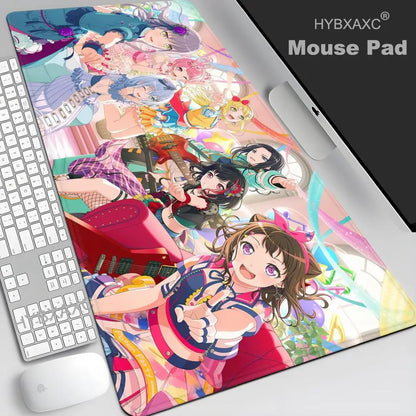 XXL Size Non-slip Wear-resistant for Desk Mat Anime Laptop Desk Office gamer table pad BanG Dream Mousepad Notebook Keyboard Pad