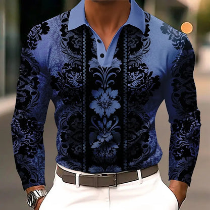 New hot selling outdoor street men's long sleeved polo shirt, available in three colors, suitable for daily wear