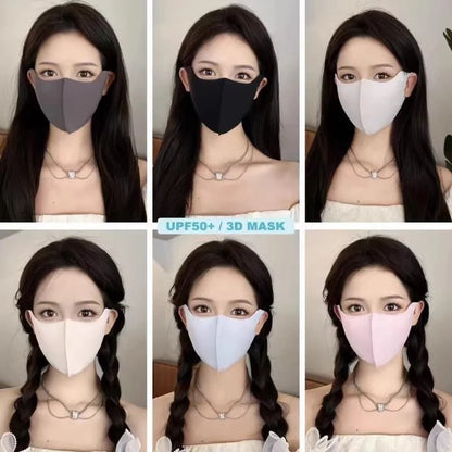 UPF50+ Anti-UV Face Cover Washable Hyaluronic Acid Face Mask Outdoor Running Cycling Sports Sun Protection Mask