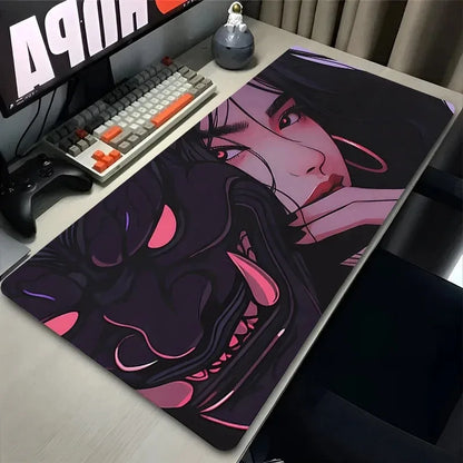 Grimace Cool Girl Leather Desk Pad Mouse Protector Large Small Mouse Pad Home Office Game Desk Mat PU Leather Pc Laptop Desk Mat