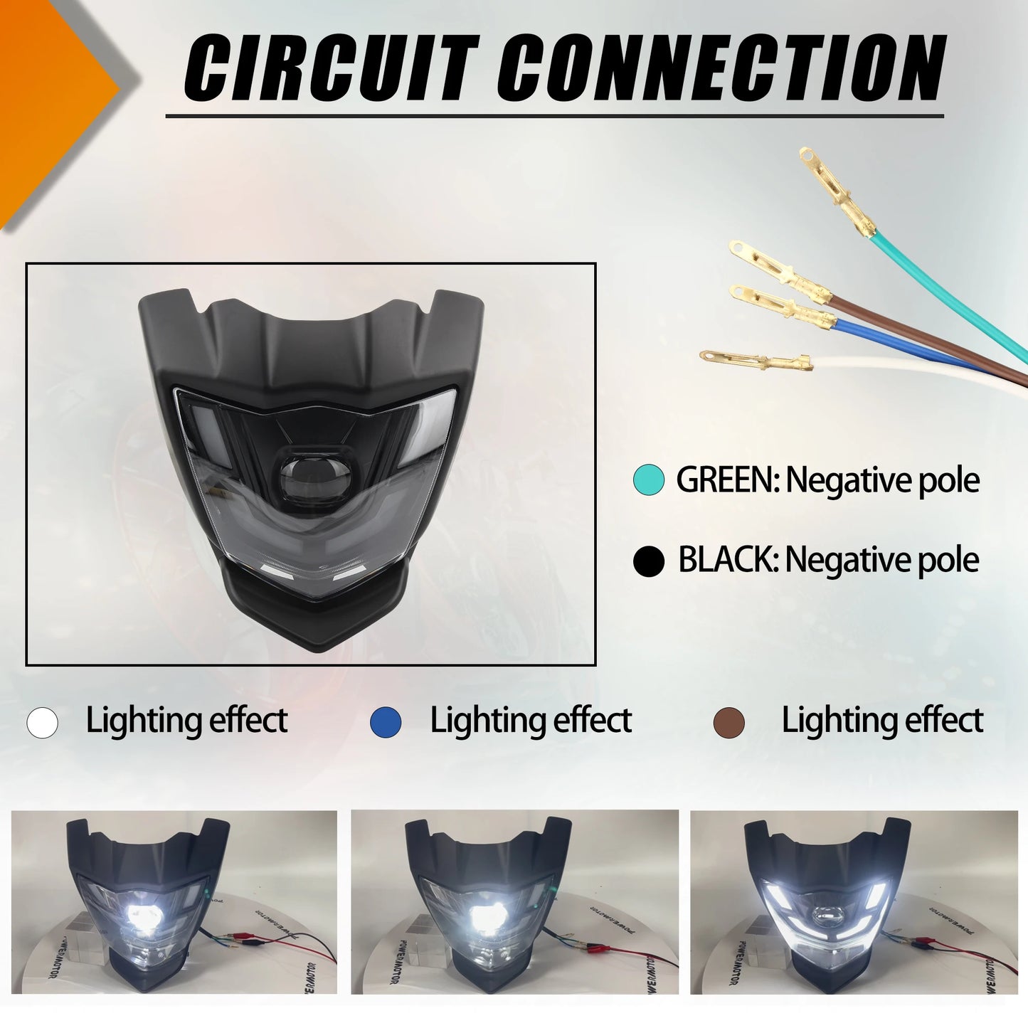 Motorcycle LED Headlight For YAMAHA XTZ 150 Dirt Bike Headlamp Fairing Enduro Dirt Bike Led Spotlights Modification Accessories