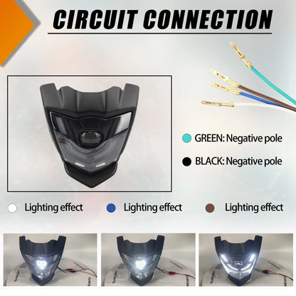 Motorcycle LED Headlight For YAMAHA XTZ 150 Dirt Bike Headlamp Fairing Enduro Dirt Bike Led Spotlights Modification Accessories