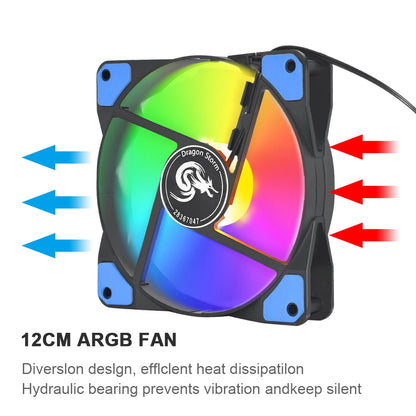 120*120*25MM Chassis PC Accessories 120mm PC Gamer Computer Case 12V CPU Cooling RGB Silent Fan