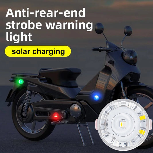 Smart Motorcycles Tail Light Bicycle Rear Lights Waterproof Bike Lights for Night Riding with Type-C or Solar Rechargeable