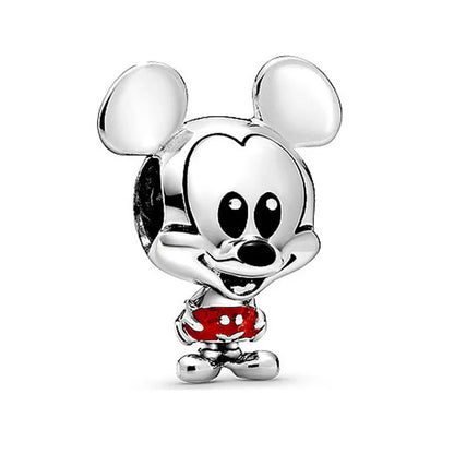 Disney Plata De Ley 925 Silver Charm Monster Activity Flowers Pendant Beads Original Women Bracelets Bangles DIY Jewelry Gift