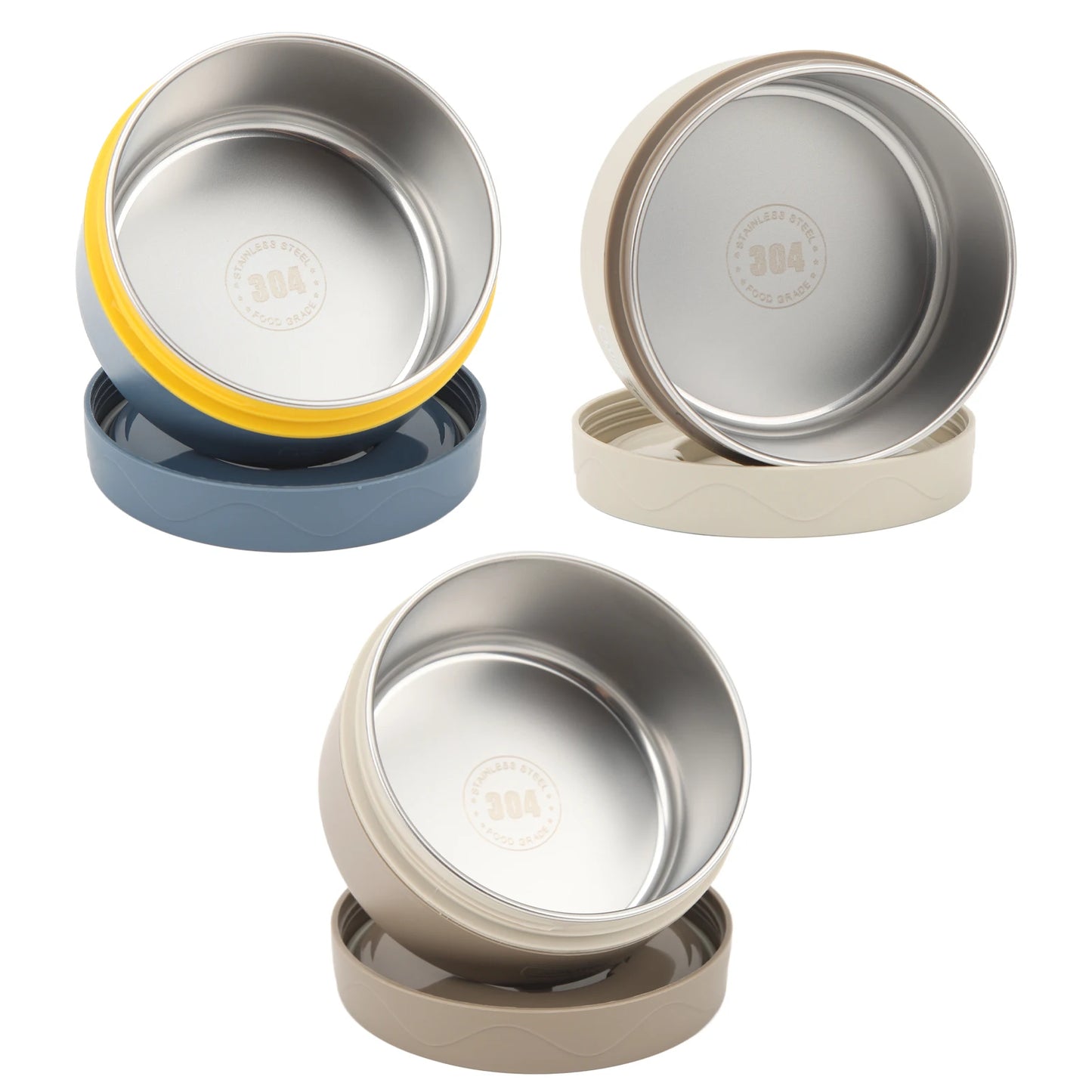 440ML Thermal Cooking Pot 304 Stainless Steel Double Layer Portable Round Shape Thermal Lunch Container Insulated Food Container