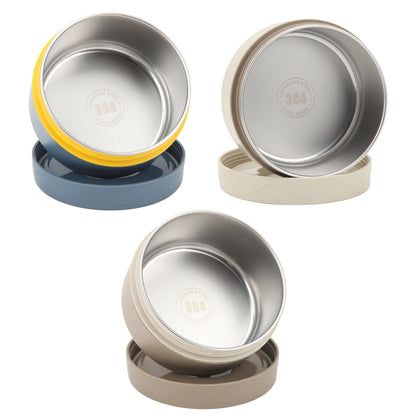440ML Thermal Cooking Pot 304 Stainless Steel Double Layer Portable Round Shape Thermal Lunch Container Insulated Food Container