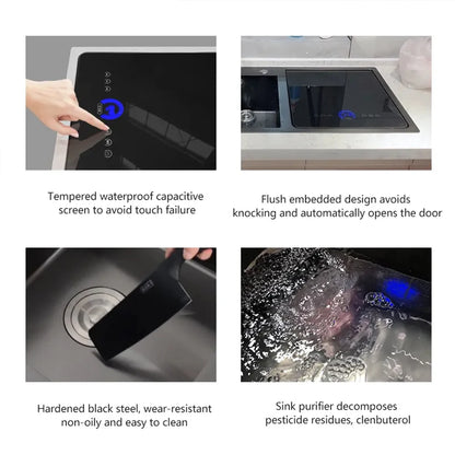 Integrated Sink Dishwasher Hot Design Dishwasher Sink Integrated 8 Sets Of Fully Automatic Household Purification Ultrasonic